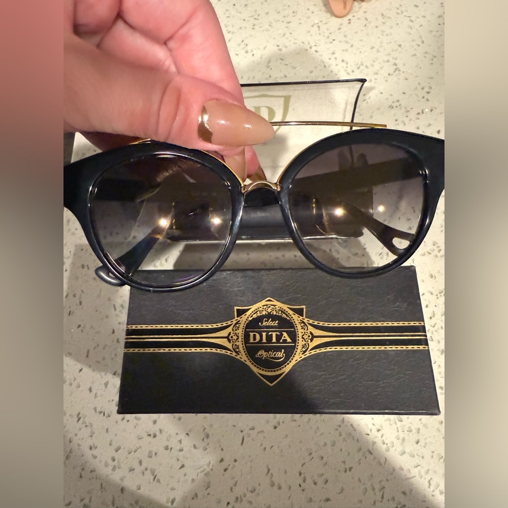 DITA Medina Black and Gold Sunglasses
